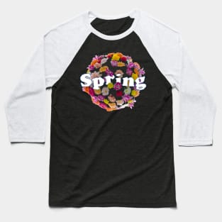 Blooming into Spring Flower Baseball T-Shirt